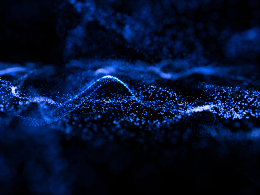 3 d modern particle background with flowing cyber dots 3